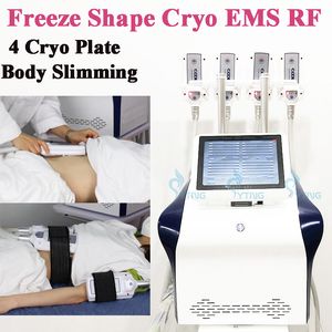 Cryothérapie Body Sculpting Freeze Shape Machine Cool Fat Freezing 4 Pads Cryo EMS Technologie RF Réduction de la cellulite