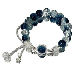 Bracelets élastiques avec pendentif papillon en cristal, perles de verre colorées de styliste pour femmes et filles, bijoux à la mode, cadeaux