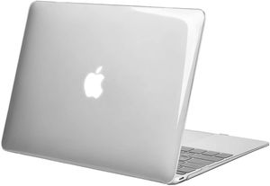 Coque rigide transparente en plastique transparent cristal compatible MacBook 12 pouces avec écran Retina (modèle A1534, 2017 2016 2015)