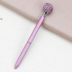 Crystal Element Roller Ball Pen Big Diamond Stylos à bille Gem Wedding Office Supplies Cadeau 11 Couleurs RRE12292