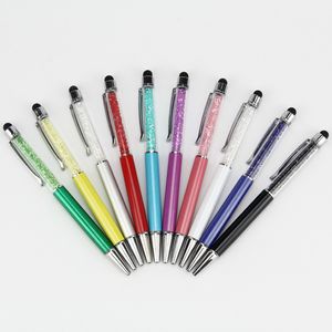 Crystal Fashion Creative Stylus Touch Pen para escribir Papelería Oficina Escuela Bolígrafo Recarga negra 500pcs