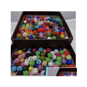 Joyas de cuentas sueltas de cristal de 10 mm Micro pavimento mixta CZ Disco Ball Bead Bead Bracelet Beads.