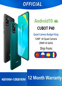 Cubot P40 Quad caméra arrière 20MP Selfie Smartphone NFC 4GB 128GB 62 pouces 4200mAh Android 10 double carte SIM téléphone portable 4G LTE9640640