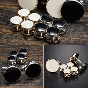 Conjuntos de gemelos y clips de corbata Moda para hombre Gemelos de esmoquin Traje formal Camisa Studs Enlaces 6 piezas / set1