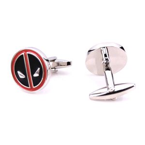 Boutons de manchette C-MAN marque de luxe super-héros Dead Pool acier hommes cadeau de fête de mariage chemise boutons de manchette G220525