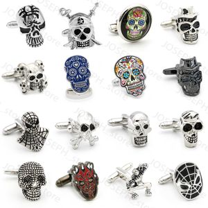 Gemelos Envío gratis Gemelos de calavera 28 Diseños de esqueleto vintage Gemelos de diseñador para hombres Venta al por mayor al por menor J230413