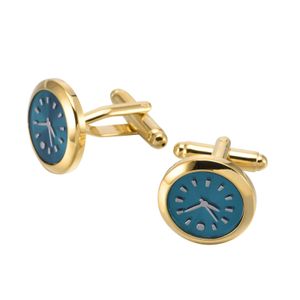 Enlaces de manguito para hombres al por mayor Sier gemelos de reloj accesorio de vidrio imagen de oro entrega de oro joyería de joya de corbata DHNDR