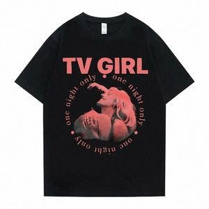Cults TV Girl One Night Only T-shirt imprimé graphique des années 90 Vintage Black Tees Hommes Femmes Casual T-shirt surdimensionné Cott Tops T-shirt I9bN #