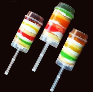 Cupcake Push Up Pop Containers Plastic Food Grade Pushes Pops Cake Container Lid For Party Decorations Round Shape Tool SN2564