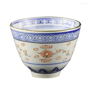 Tasses Saucers Jingdezhen Top Ten Porcelain Usine Ceramic Tea Classic Nostalgia Blue and White Exquise Wine Cup