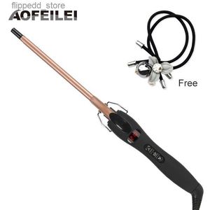 Curling Irons Aofeilei Professional 9mm Electric Curling Iron 13mm Hair Curler Small Curls Curlers Ceramic Hair Curlers Electric Curling Iron Q231128