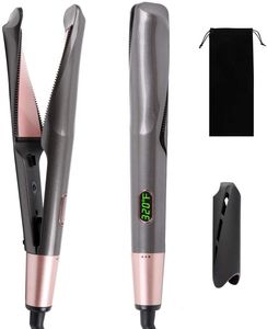 Curling Irons Hair Curler Hair Straightener 2 in 1 Professional Hair Curling Irons 3D Concave and Convex Plate Dual Voltage Flat Iron 230821