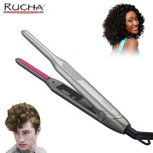 Rizadores Lápiz Profesional Plancha Plancha De Cerámica Placa Más Delgada Mini Plancha De Pelo Rizador Para Cabello Corto Barba Styler Rizadores 230821