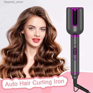 Curling Irons rotatifs Curling Fer Wand Waves Natural Curls Outils de style Ceramic Curly Power-Off Hair-Off Curler For Hair Care Q231128