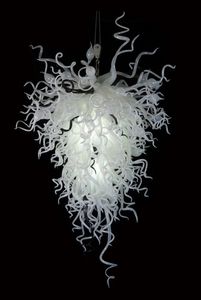 Candelabros de montaje de vidrio rizado Lámpara hecha a mano Lámpara de araña de cristal soplado Luminaria Luz de boda europea