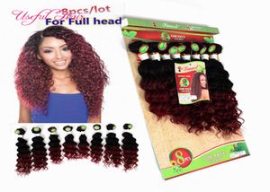 Extensions de cheveux brésiliens bouclés humains tressés 220g faisceaux de cheveux malaisiens vague de corps tissage humain couleur bordeaux armure bundle9191191