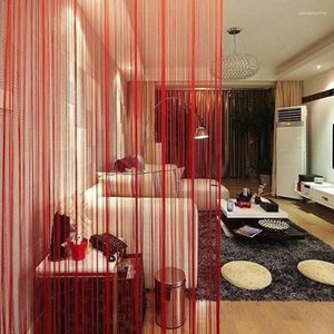 Curtain 100x200CM Living Room String Shiny Tassel Silver Line Cortinas Solid Color Window Home Door Divider Decor Supply