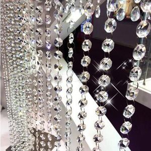 Rideau 10 pièces 14mm cristal clair acrylique perle guirlande brin chaîne suspendus diamant décor de mariage