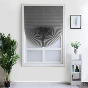 Curtain 1pc Window Polyester Blinds Pleated Blackout Zebra Curtains For Kitchen Bedroom Living Room Balcony With 2 Clips