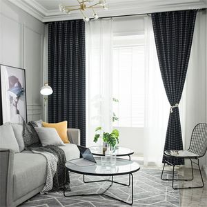 Rideau noir rideaux occultants pour chambre salon fenêtre géométrique panneau pare-soleil maison prêt à l'emploi