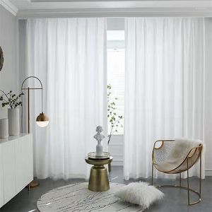 Rideau en mousseline de soie diamant, fil blanc, Transparent, résistant à la broderie, Ventilation, tissu décoratif, écran de fenêtre