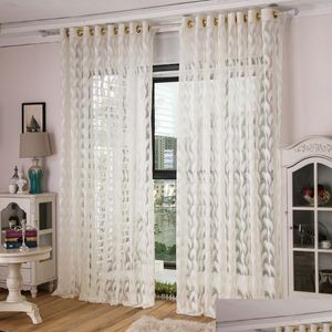 Rideaux Rideaux Jacquard Plume Sheer Rideaux Blanc 1 Panneau Jinya Home Decor Élégant Fenêtre Sns Pour Enfants Chambre Porte Living Drop D Dhzqe