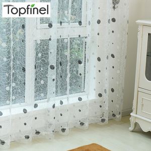 Cortinas cortinas Top Finel 2021 Nido de Pájaro Panel transparente cortinas bordadas para cocina sala de estar dormitorio tratamiento de ventana de tul