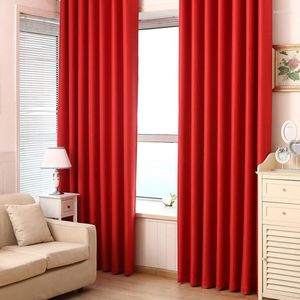 Cortina europea sólida gruesa rojo negro Blackout ventana tratamiento cortinas para sala de estar dormitorio decoración del hogar Panel cortinas con ojales