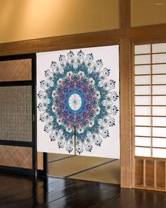 Rideau plume paon Mandala violet porte cloison japonaise cuisine rideaux décoratifs entrée suspendu demi-rideau