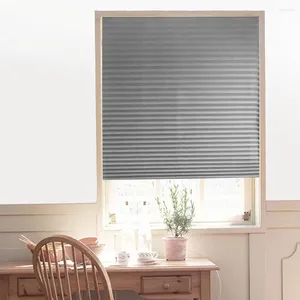 Rideau gris blinds plissés blinds non tissés à moitié décoration de fenêtre de fenêtre polyvalente des nuances de balcon auto-adhésives pour le bureau du café