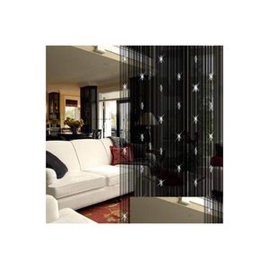 Rideaux Rideaux occultants modernes pour salon avec rideau de porte en perles de verre blanc noir café fenêtre rideaux décoration Dro Dhdor