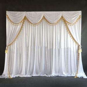Curtain Party Decoration 3X3M Design Full Set Ice Silk Backdrop Curtain Wedding Stage Background Po Booth For Event