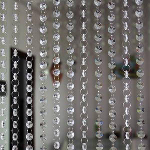 Rideau en plastique Transparent perle rideau cryptage acrylique cristal perle décoration de mariage mise en scène de fête fournitures ornements 221008