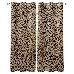 Rideau Sexy Leopard Print Window Traitements rideaux Valance Valance Salon Rod Kitchen Fabric Kids Traitement