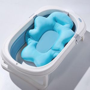 Cortinas de bañera de bebé cojín de baño plegable almohadilla de soporte de asiento recién nacido silla de bañera recién nacido