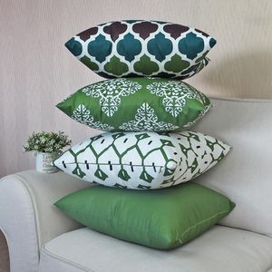 Cojín / almohada decorativa 60x80 cm sarga impermeable impresión colorida funda de almohada al aire libre cubierta de cojín fresco de verano para patio sofá balcón