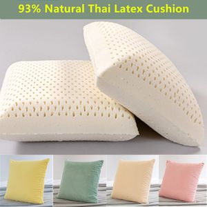 Coussin Oreiller Décoratif 93 Naturel Latex Sièges Canapé Chaise Siège Lombaire Cou Soutien Sieste pour bureau à domicile tapis de voiture 230413