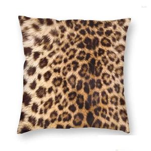 Coussin / oreiller décoratif oreiller léopard guéphes fur e er 45x45cm décor intérieur imprimer le motif animal lancage de motif pour canapé double latérale dhxww