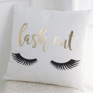 Cushion Supersoft Velvet Bronzing Pillow Cover Christmas Cover Home Decor Gold Stamp Pillow Decorative Sofa LOVE Pillow Case LLA7169