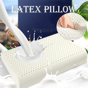 CushionDecorative Pillow Breathable Latex Adult Rubber Core Ergonomic Outline Design Gift Sleep Aid Comfortable Soft Honeycomb Thailand Nat 231216