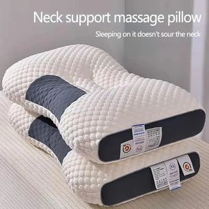 Coussin décoratif oreiller cervical orthopédique cou aide à dormir et à protéger le massage SPA en fibre de soja domestique pour dormir 231216