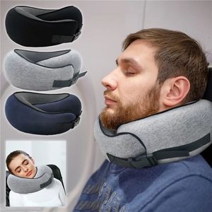Coussin décoratif oreiller voyage en forme de mémoire coton oreillers de cou massage avion de couchage soins de santé cervicaux pour avion 231216