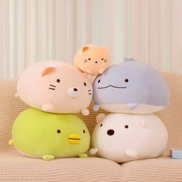 Coussins 3090cm mignon coin bio bio animation japonaise sumikko gurashi jouet en peluche en peluche de valentine douce pour bébé girls girls cadeaux