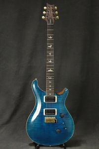Custom 24 10 Top Pattern Thin Aquamarine Guitare électrique Blue Flame Maple Top Signature Guitares fabriquées en Chine