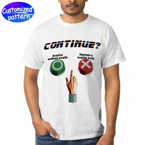 T-shirt personnalisé pour adultes avec impression complète pour hommes et femmes, respirant, absorption de la transpiration, poignets confortables à double pliage, pas de rétrécissement, pas de déformation Polyester 202g blanc