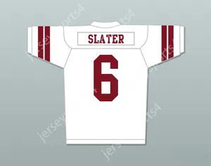 Personalizado cualquier número de nombre para hombres Jóvenes/niños AC Slater 6 Bayside 6Tigers High School White Football Jersey incluye Tiger Patchtop Stitched S-6XL