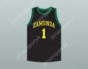 Custom Any Nom Number Mens Youth / Kids Prince Akeem Joffer 1 Country Africain Country Black Basketball Top cousé S-6XL