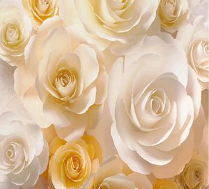 Custom Any Taille moderne blanc rose wallpaper mural 3d wallpaper 3d wall papiers for tv backdrop3170754