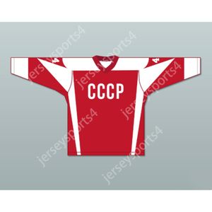 MAILLOT DE HOCKEY ROUGE BARACK OBAMA 44 CCCP personnalisé NOUVEAU Top cousu S-M-L-XL-XXL-3XL-4XL-5XL-6XL