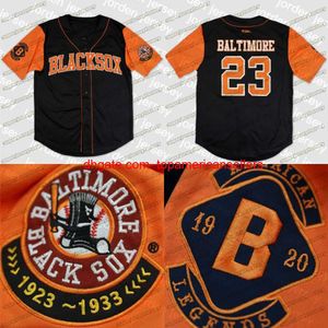 Camisetas de béisbol personalizadas BLACK SOX NLBM Ligas negras Jersey Cualquier número de Naem 100% cosido Envío rápido